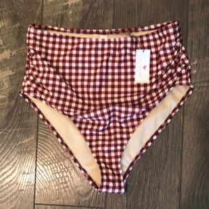 Pink Chicken Courtney Gingham Swim Bottom L